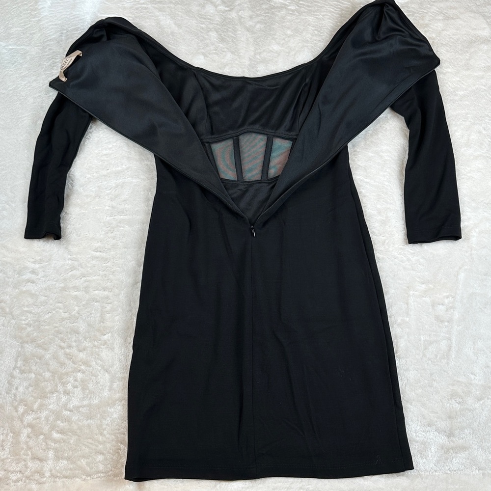 NWT Bailey 44 Gizella Dress Black Long Sleeve Bodycon Dress Size Small MSRP $218 - Picture 11 of 11